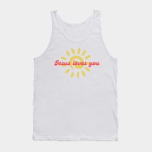 Jesus Loves You Sunshine Christian Tank Top